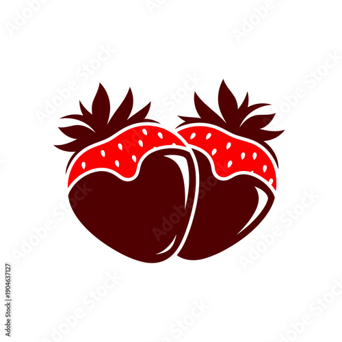 Two Chocolate Covered Strawberries Icon