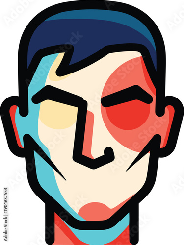 Man with bruised face and eye.