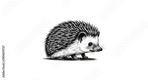 Hedgehog Animal Illustration Drawing.