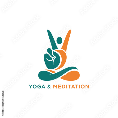 Person practicing yoga and meditation in serene pose illustration