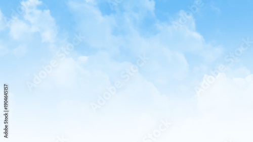 Abstract blue dreamy sky with romantic soft mood. Vector art.
