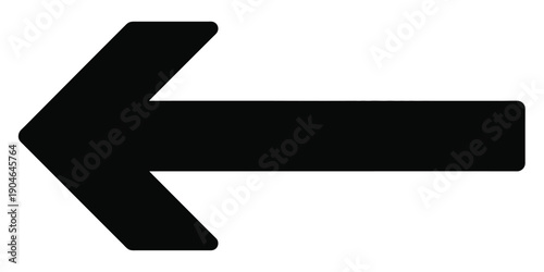 Black arrowhead icon vector collection on white page, showcasing bold abstract pointing symbols, left direction arrowheads, and minimal graphic elements for apps