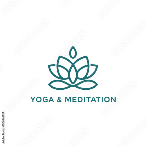 Serene Lotus Illustration for Yoga and Meditation Concepts