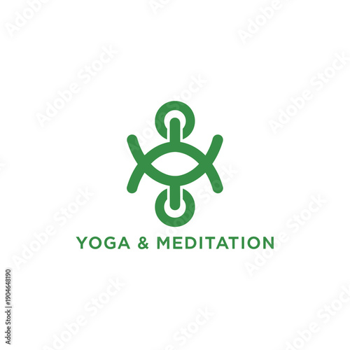 Yoga and Meditation Symbol Illustration for Wellness