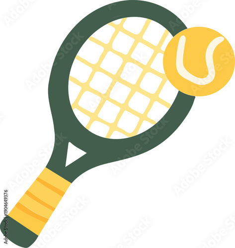 tennis racket and ball