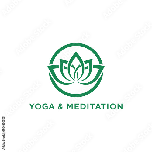 Serene Yoga and Meditation Scene with Lotus Symbol