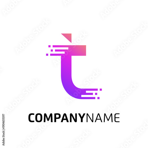 Letter T Technology Logo