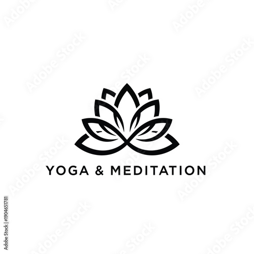 Serene Lotus Illustration Representing Yoga and Meditation Practices