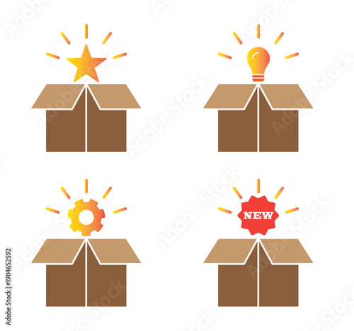 eco packaging icon, box with leafs, ecologicaly clean products, thin line symbol - editable stroke vector illustration