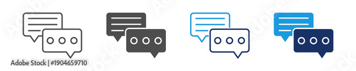 chat icon set with multi concept