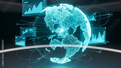 Analyzing Global Digital Network Visualization Demonstrating Connected Data
