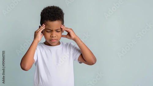Boy with a headache