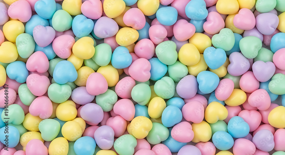 Obraz premium Colorful pastel easter candy silhouette background