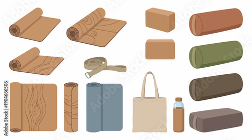 Assorted Leather and Fabric Products Displayed.