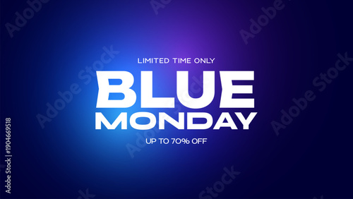 Cyber Monday sale banner template with blue modern abstract background. Cyber Monday Sale. Commercial background for Cyber Monday online discount shopping promotion