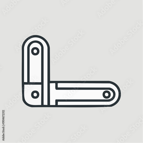 L字固定金具ブラケットの工業用パーツアイコン