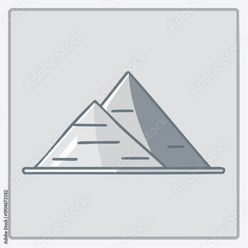 建設用砂利のシンプルアイコン 工事資材イメージ