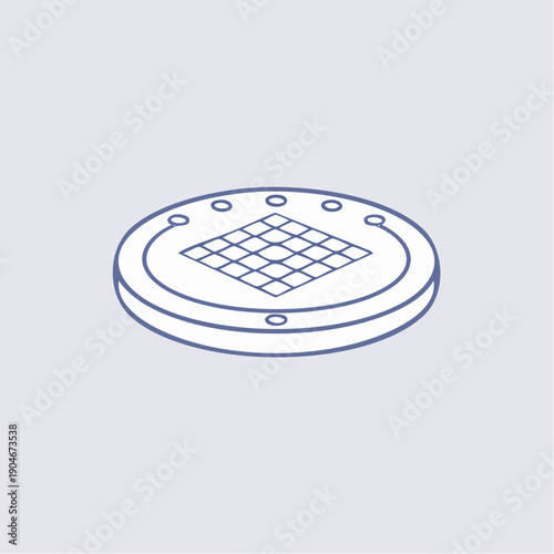 排水口グレーチングのシンプルアイコン インフラ設備