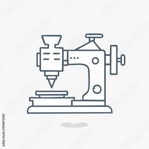 卓上ボール盤の工業用シンプルアイコン
