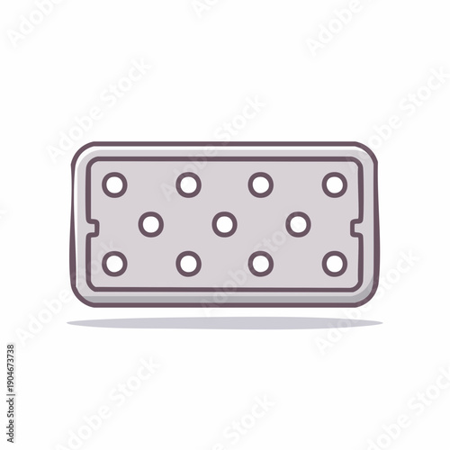 金属固定プレートの工業用パーツアイコン