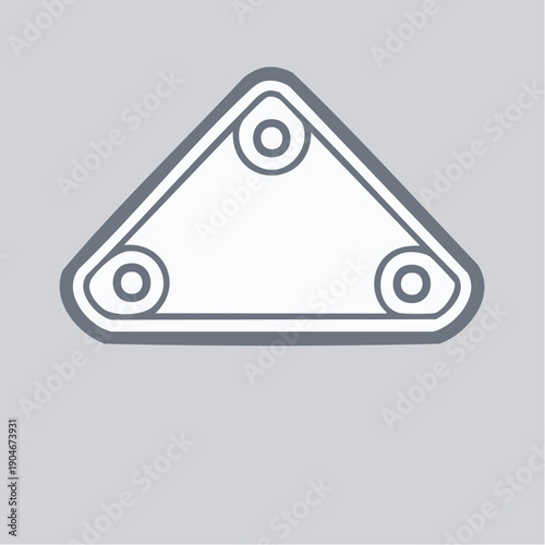 金属固定プレートの工業用シンプルアイコン