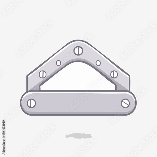 アーチ型金属構造部品の工業用アイコン