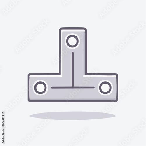 金属固定プレートの工業用シンプルアイコン