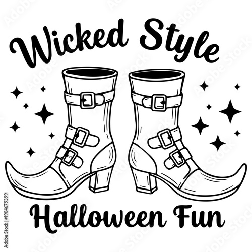 A pair of witch boots for Halloween fun and fashion style
