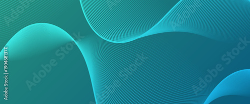 Abstract Teal Wavy Lines Background Vector Illustration. line background. wave background. eps 10. illustration