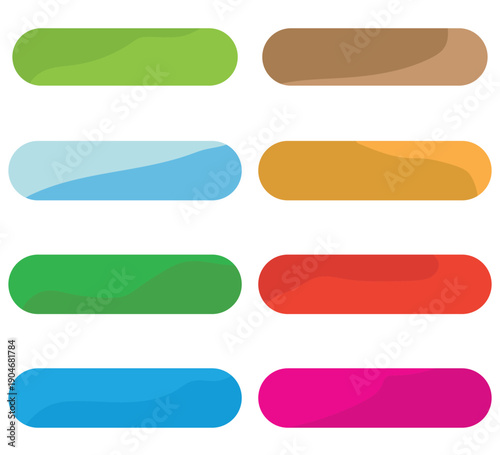 Click here web buttons with hand cursor. Set of action button click here with arrow pointer.
 Click button. Modern action button mouse click symbol. Computer.