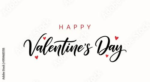 Valentines Day Celebration with Heart Decorations and Greeting