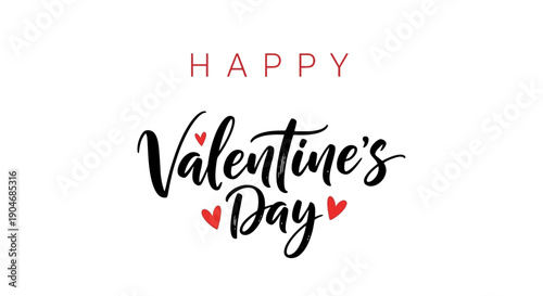 Valentines Day celebration with heart design and text on white background