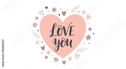 Colorful conversation hearts display love messages on white background