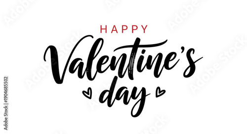 Happy Valentine's Day Greeting Card with Hearts