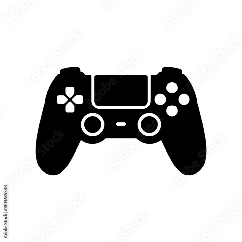 Gamepad silhouette icon vector illustration design on transparent background. Video game controller vector icon apps and websites