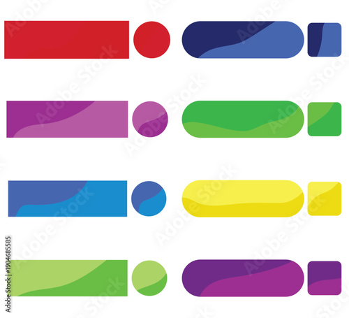 Click here web buttons with hand cursor. Set of action button click here with arrow pointer.
 Click button. Modern action button mouse click symbol. Computer.