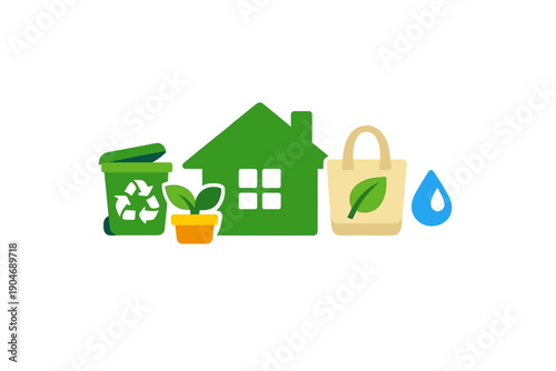 Community works on recycling and green initiatives with a focus on reducing waste and promoting sustainability in the neighborhood