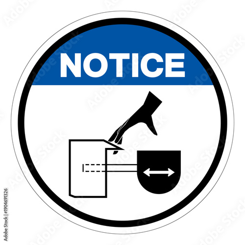 Notice Sampling Cup Symbol Sign,Vector Illustration, Isolated On White Background Label.EPS10