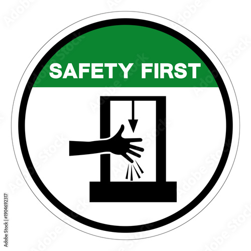 Safety First Moving Sandpaper On Sander Symbol Sign ,Vector Illustration, Isolate On White Background Label.EPS10