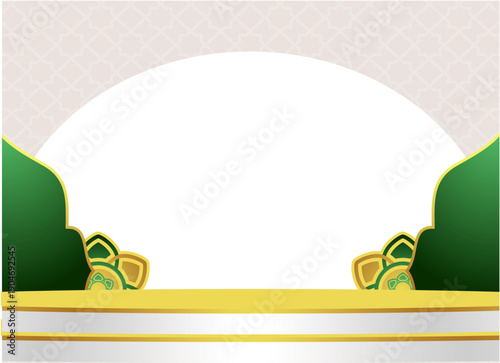 Islamic Elegant Arch Podium Product Showcase