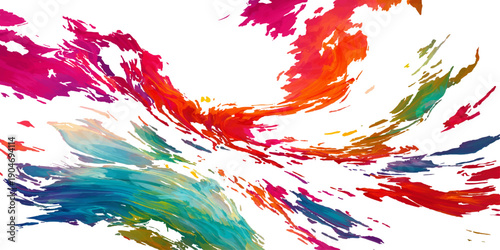 An abstract colorful watercolor background vector featuring artistic paint splashes and ink textures with a vibrant rainbow brush pattern on a grunge paper illustration
