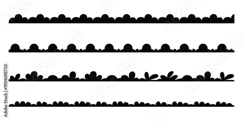  Scalloped border, scalloped border edge set, different pattern scallop edge vector borders