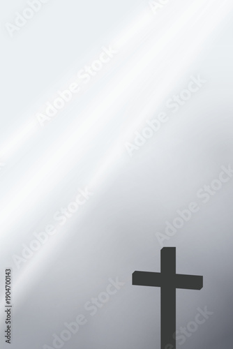 Series of Christianity themed background in simple grey sky and silhouette style perfect for flyer print poster background