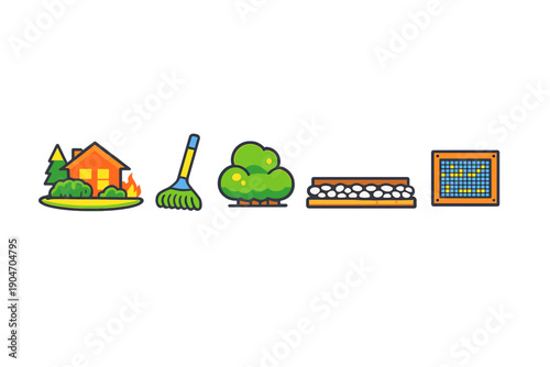 Team works together to clean and organize a garden on a sunny afternoon in a neighborhood community effort