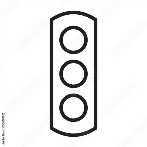Traffic lights icon outline vector