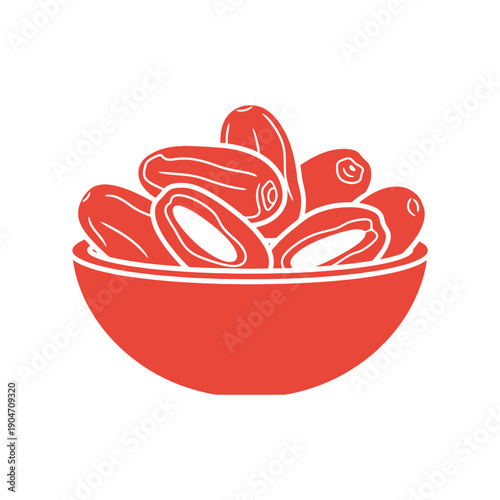 Vibrant red bowl filled with fresh salmon fillets