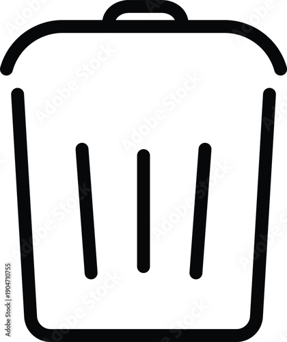 Clean empty trash can for waste