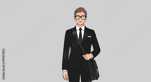flat illustration of a lawyer