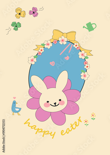 Vector illustration for Easter, suitable for card or posters.