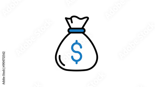 Money Bag Icon With Dollar Sign